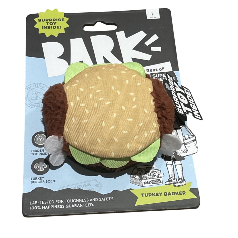 Bark Box- Turkey Barker Dog Super Chewer 2 Toys in 1 Surprise toy inside NEW